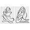 Stupell Industries Minimalist Female Figure 2 pc Canvas Wall Art Set Design by Cat Thurman Designs